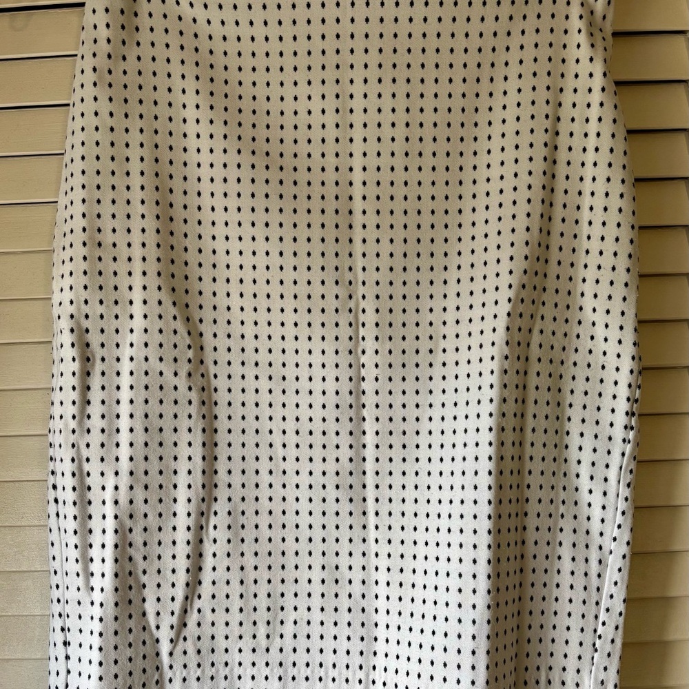 Express Black and White Dotted Midi Skirt
